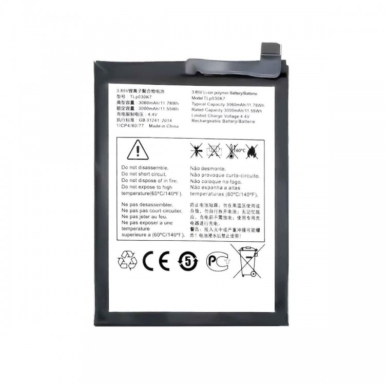 Alcatel 1S 5024D ile Uyumlu İthal Pil Batarya TLP030K7