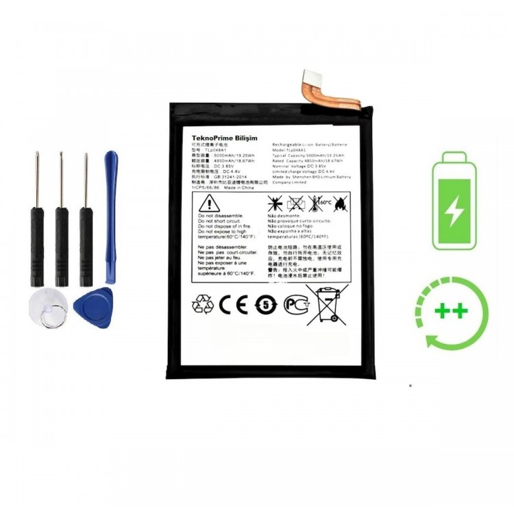 Alcatel 3X 2020 İle Uyumlu Güçlendirilmiş İthal Pil Batarya Tlp048A1