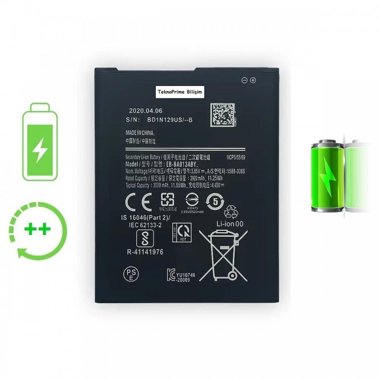Samsung Galaxy A01 Core A013 ile Uyumlu Güclendirilmis İthal Pil Batarya Samsung Galaxy A01 Core A013 ile Uyumlu Güclendirilmis İthal Pil Batarya
