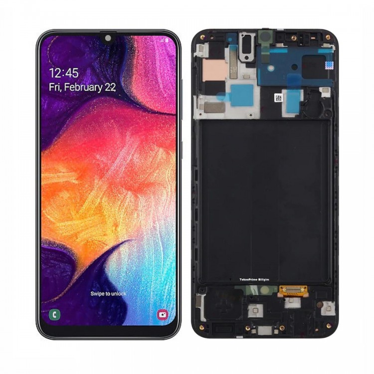Samsung Galaxy A50 A505F ile Uyumlu TFT Ekran Dokunmatik Çıtalı