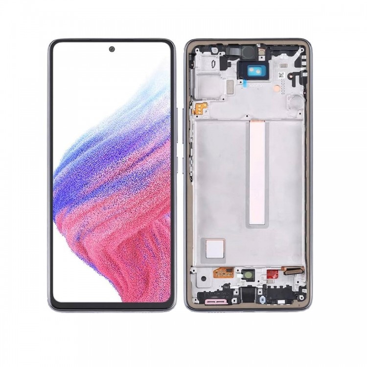 Samsung Galaxy A53 5G A536 İle Uyumlu Oled Ekran Dokunmatik Çıtalı Tam Ekran