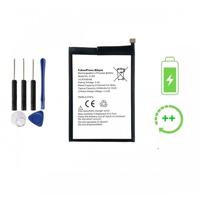 İnfinix Hot 10 İle Uyumlu  Güclendirilmis İthal Pil Batarya x682 BL-51BX