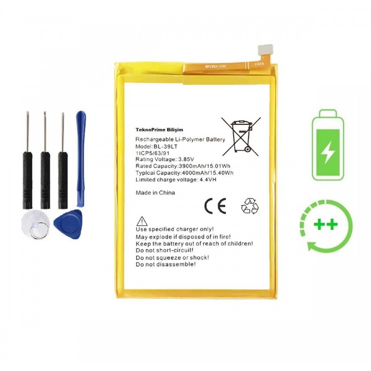 Tecno Camon 12 Air İle Uyumlu Güçlendirilmiş İthal Pil Batarya CC6 BL-39LT