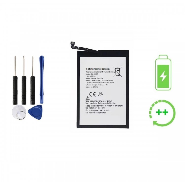Tecno Camon 17 İle Uyumlu Güçlendirilmiş İthal Pil Batarya CG6 BL-49GT Tecno Camon 17 İle Uyumlu Güçlendirilmiş İthal Pil Batarya CG6 BL-49GT