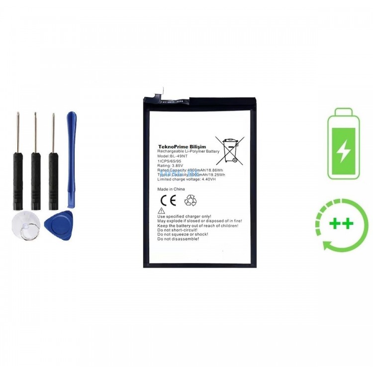 Tecno Spark Go 2024 İle Uyumlu Güçlendirilmiş İthal Pil Batarya BL-49NT Tecno Spark Go 2024 İle Uyumlu Güçlendirilmiş İthal Pil Batarya BL-49NT
