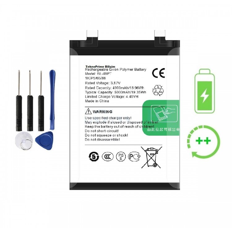Tecno Pova 5 İle Uyumlu Güçlendirilmiş İthal Pil Batarya Lh8n BL-49PT