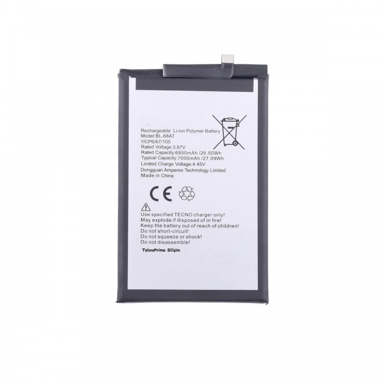 Tecno Pova 2 ile Uyumlu İthal Pil Batarya LE7 BL-68AT