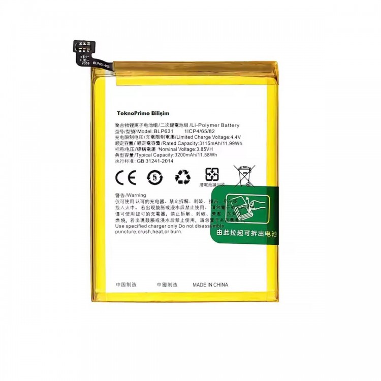 Oppo A77 ile Uyumlu İthal Pil Batarya BLP631