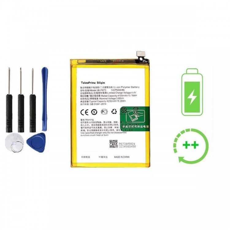 Oppo AX7 İle Uyumlu  Güclendirilmis İthal Pil Batarya BLP673