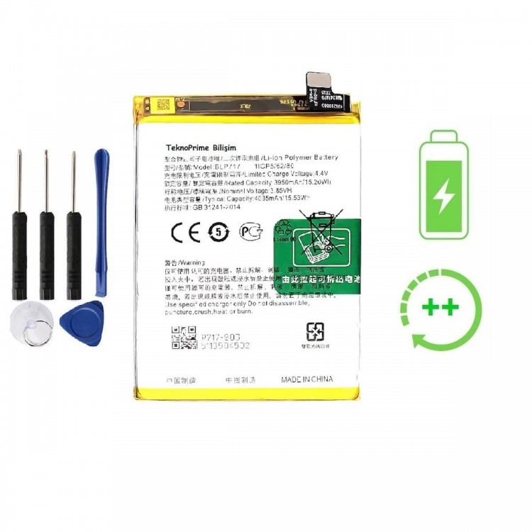 Oppo Reno Z İle Uyumlu Güclendirilmis İthal Pil Batarya BLP717 Oppo Reno Z İle Uyumlu Güclendirilmis İthal Pil Batarya BLP717