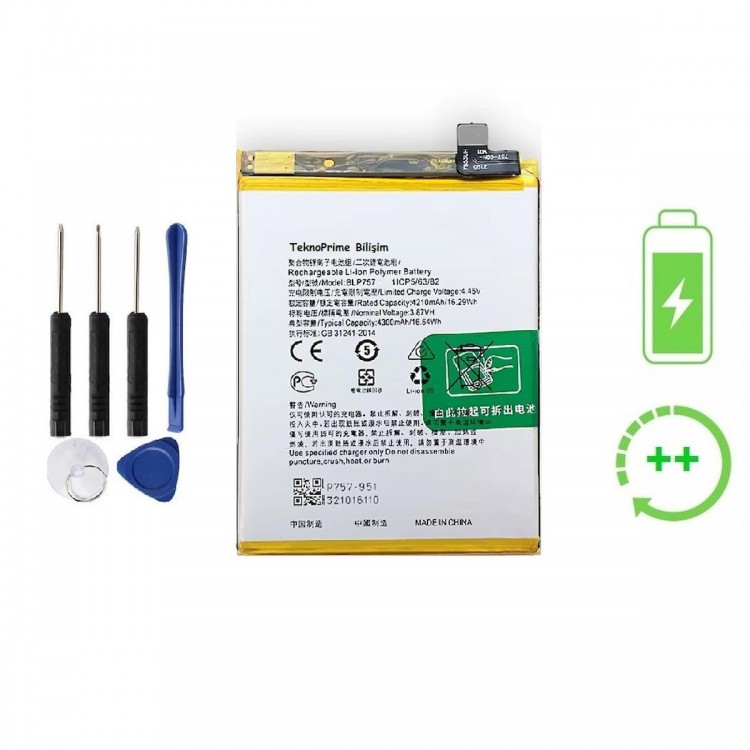 Realme 6 İle Uyumlu Güclendirilmis İthal Pil Batarya BLP757 Realme 6 İle Uyumlu Güclendirilmis İthal Pil Batarya BLP757
