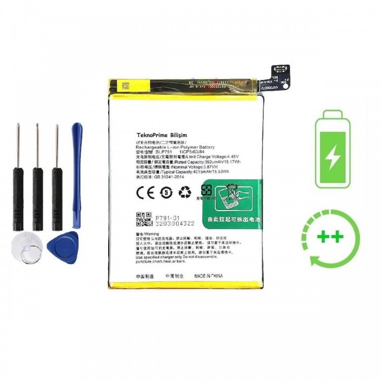 Oppo Reno 4 İle Uyumlu Güclendirilmis İthal Pil Batarya BLP791 Oppo Reno 4 İle Uyumlu Güclendirilmis İthal Pil Batarya BLP791