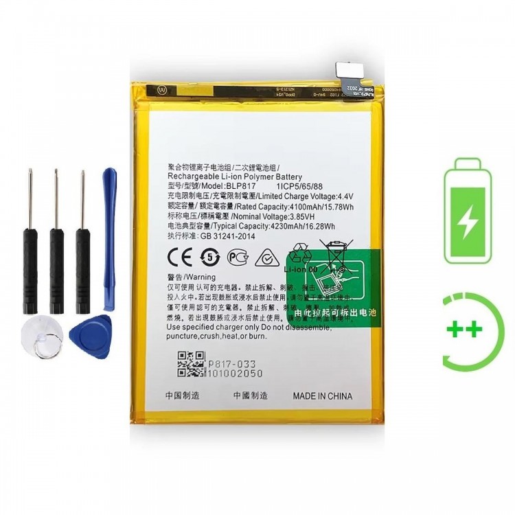 Oppo A15S İle Uyumlu Güclendirilmis İthal Pil Batarya BLP817 Oppo A15S İle Uyumlu Güclendirilmis İthal Pil Batarya BLP817
