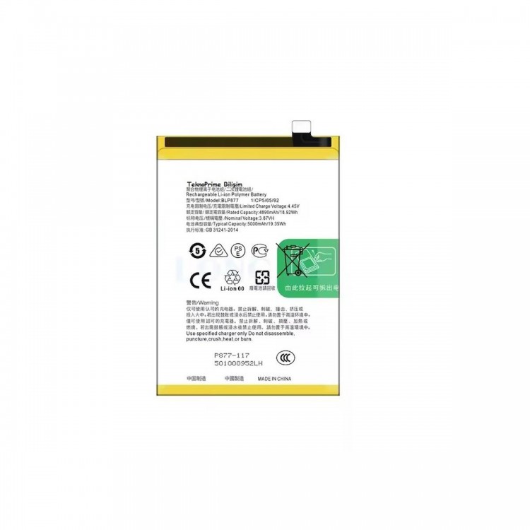 Realme V30 İle Uyumlu İthal Pil Batarya BLP877