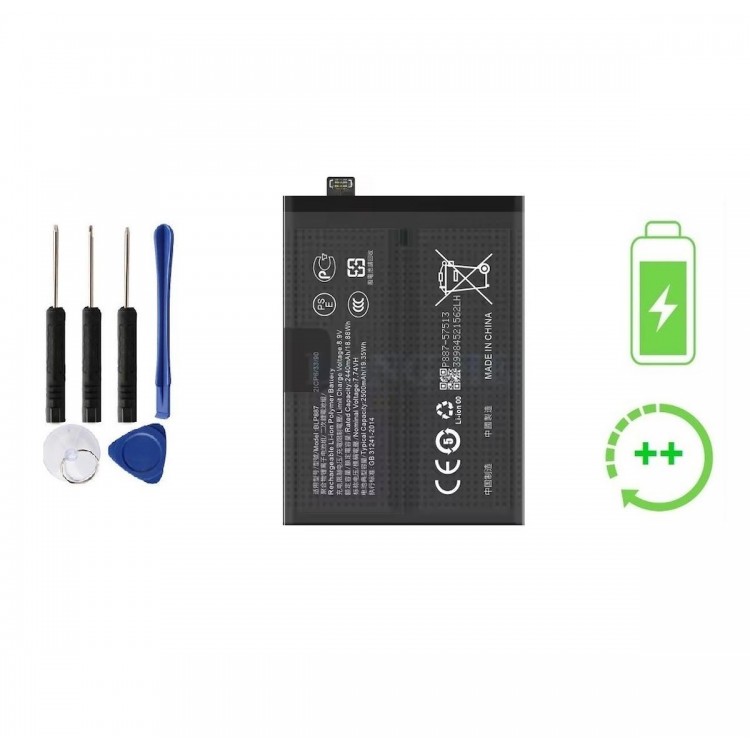 Realme GT2 Pro İle Uyumlu Güçlendirilmiş İthal Pil Batarya BLP887