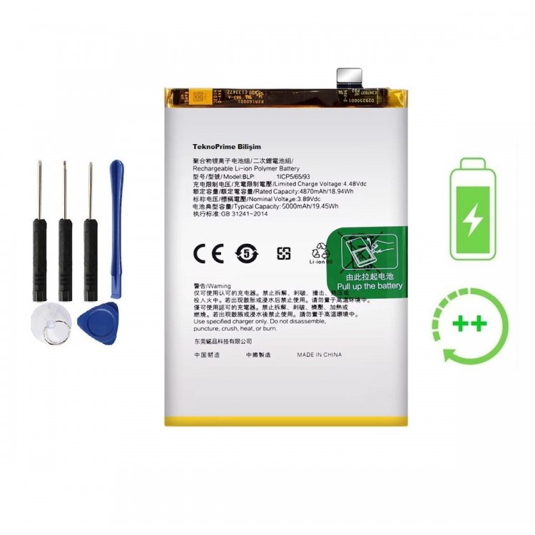 Realme 11 İle Uyumlu Güçlendirilmiş İthal Pil Batarya BLP951 Realme 11 İle Uyumlu Güçlendirilmiş İthal Pil Batarya BLP951
