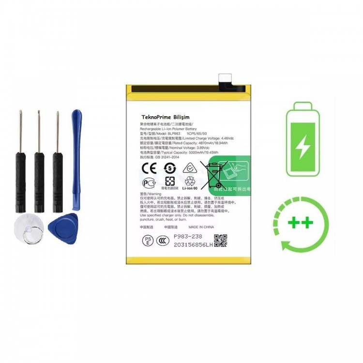 Realme 10 Pro 5G İle Uyumlu  Güclendirilmis İthal Pil Batarya BLP983