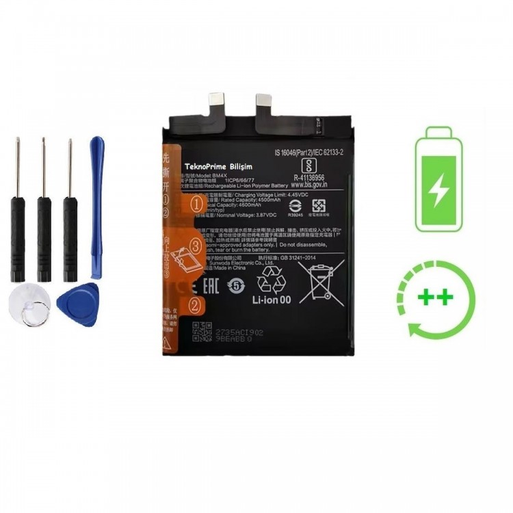 Xiaomi Mi 11 İle Uyumlu  Güclendirilmis İthal Pil Batarya BM4X