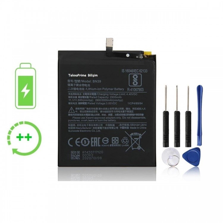 Xiaomi Mi Play İle Uyumlu Güclendirilmis İthal Pil Batarya BN39 Xiaomi Mi Play İle Uyumlu Güclendirilmis İthal Pil Batarya BN39