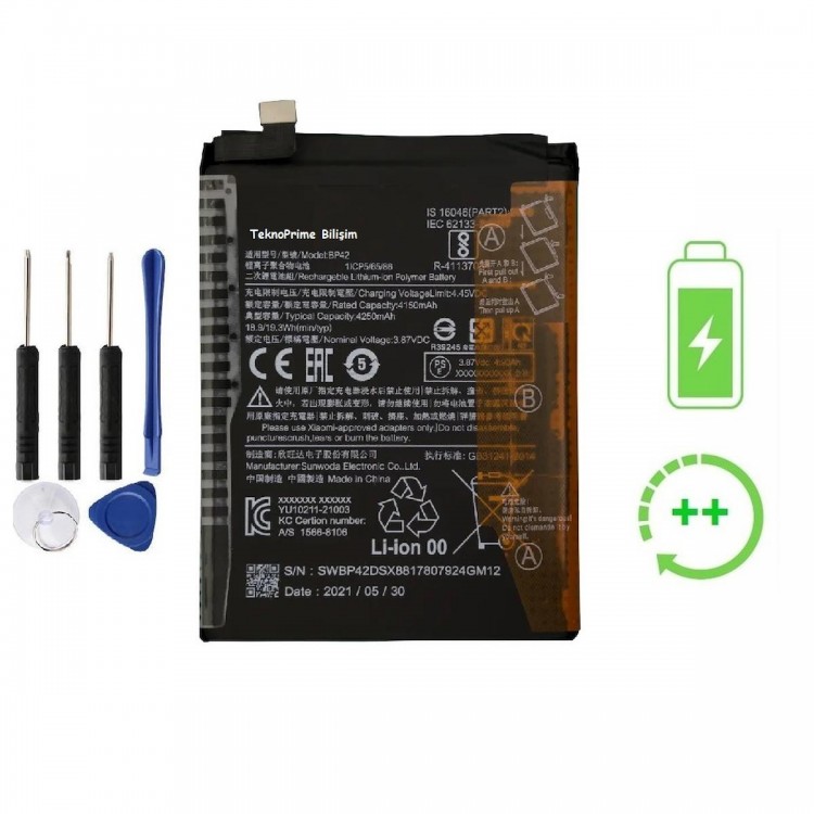 Xiaomi Mi 11 Lite 5G İle Uyumlu Güclendirilmis İthal Pil Batarya BP42 Xiaomi Mi 11 Lite 5G İle Uyumlu Güclendirilmis İthal Pil Batarya BP42