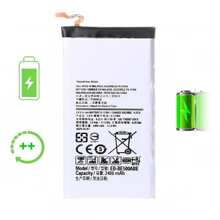 Samsung Galaxy E5 E500F ile Uyumlu Güclendirilmis İthal Pil Batarya