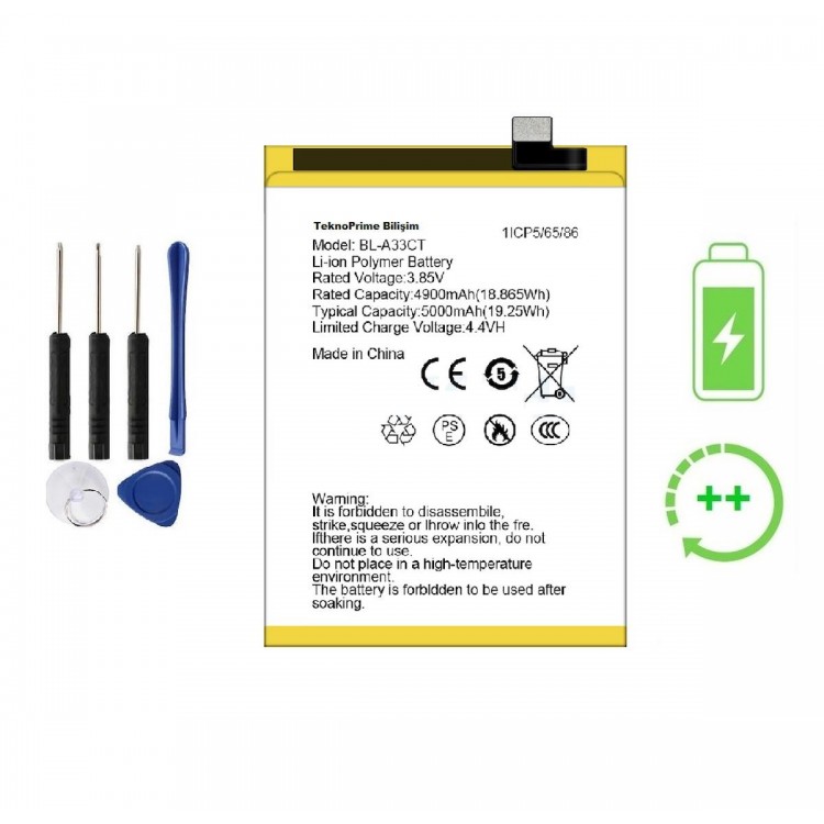 General Mobile Gm 22 Plus İle Uyumlu Güçlendirilmiş İthal Pil Batarya Bl-a33ct