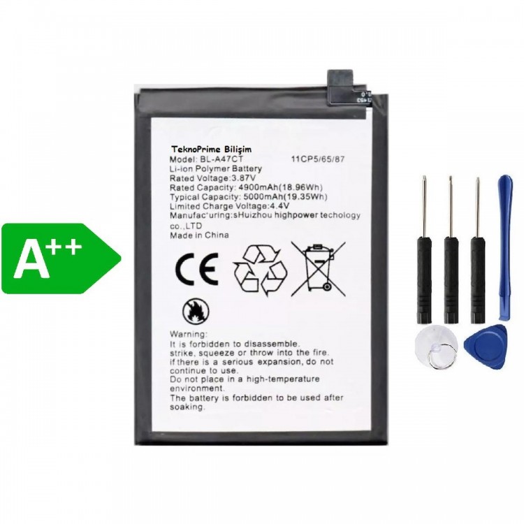 General Mobile GM23 İle Uyumlu İthal Pil Batarya BL-A47CT General Mobile GM23 İle Uyumlu İthal Pil Batarya BL-A47CT