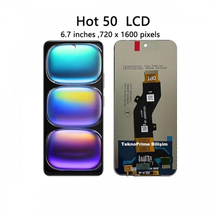 infinix Hot 50 4G 5G İle Uyumlu Lcd Ekran Dokunmatik  X6882 X6720