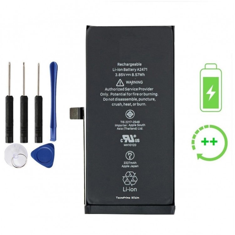 İphone 12 Mini İle Uyumlu Güclendirilmis İthal Pil Batarya