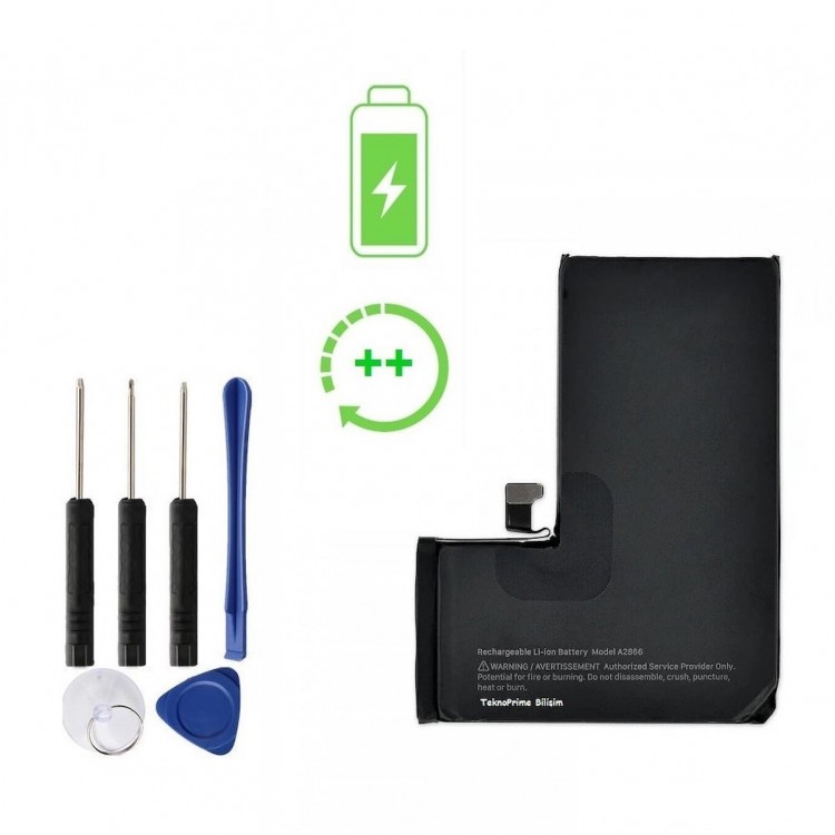 İphone 15 Pro Max İle Uyumlu Güclendirilmis İthal Pil Batarya