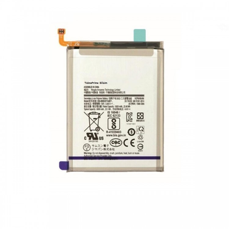 Samsung Galaxy M21 M215F ile Uyumlu İthal Pil Batarya