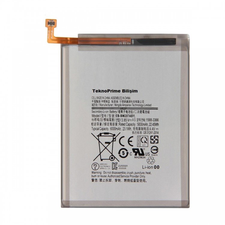 Samsung Galaxy M31 M315F ile Uyumlu İthal Pil Batarya