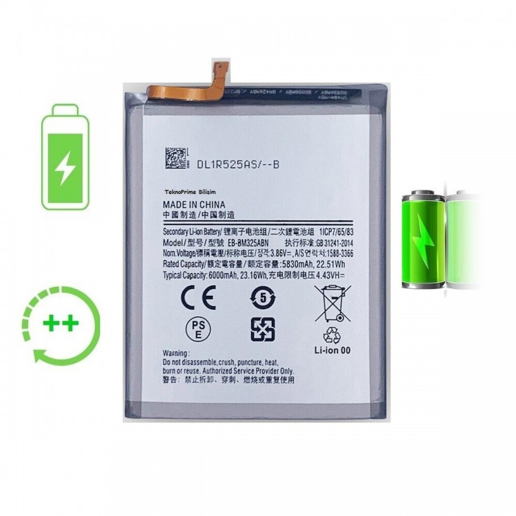 Samsung Galaxy M32 M325F ile Uyumlu Güclendirilmis İthal Pil Batarya Samsung Galaxy M32 M325F ile Uyumlu Güclendirilmis İthal Pil Batarya