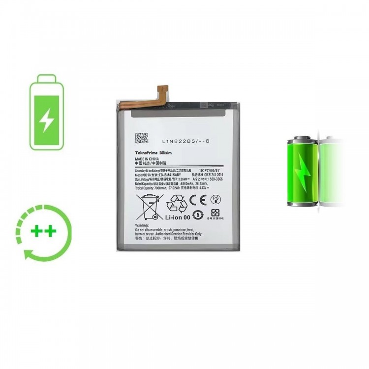 Samsung Galaxy M51 M515F ile Uyumlu Güclendirilmis İthal Pil Batarya Samsung Galaxy M51 M515F ile Uyumlu Güclendirilmis İthal Pil Batarya