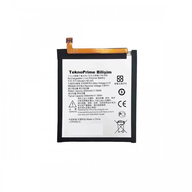Nokia 6.1 ile Uyumlu İthal Pil Batarya HE345