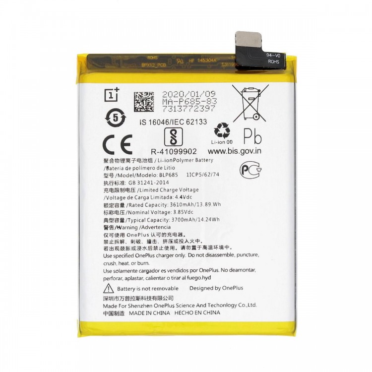 One Plus 7 ile Uyumlu İthal Pil Batarya BLP685