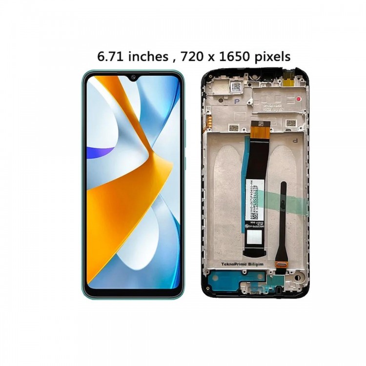 Xiaomi Poco C40 ile Uyumlu Oled Ekran Dokunmatik Çıtalı 220333QPG