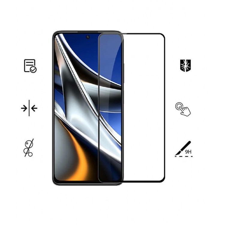 Poco X4 Pro İle Uyumlu Kırılmaz Cam 9D Tam Kapatan Süper Glass