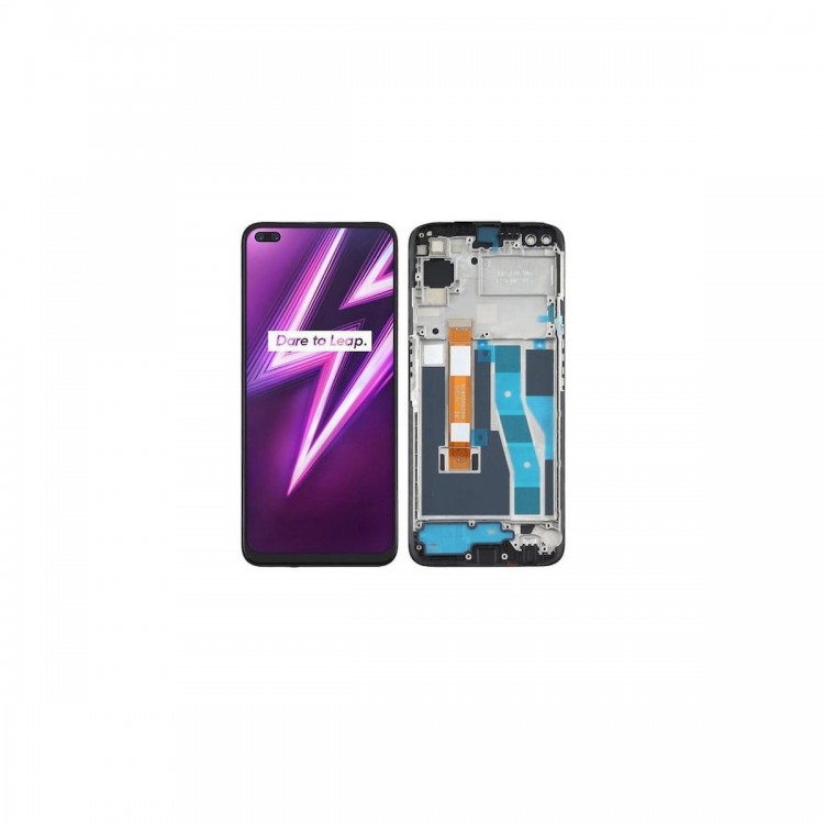 Oppo Realme 6 Pro ile Uyumlu Lcd Ekran Dokunmatik Çıtalı Rmx2061