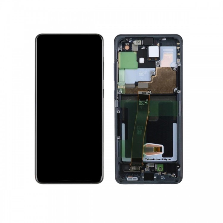 Samsung Galaxy S20 Ultra ile Uyumlu Oled Ekran Dokunmatik SM-G988B Siyah