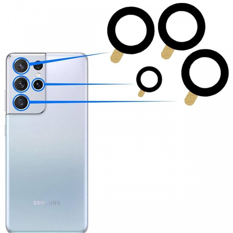Samsung Galaxy S21 Ultra 5G G998 İle Uyumlu Kamera Camı Tekli Set Samsung Galaxy S21 Ultra 5G G998 İle Uyumlu Kamera Camı Tekli Set