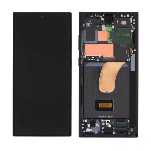 Samsung Galaxy S23 Ultra ile Uyumlu Oled Ekran Dokunmatik SM-S918B Siyah