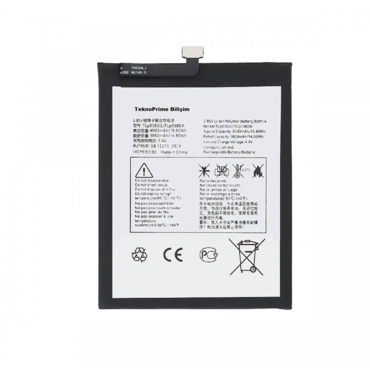 TCL 1OL ile Uyumlu İthal Pil Batarya T770H