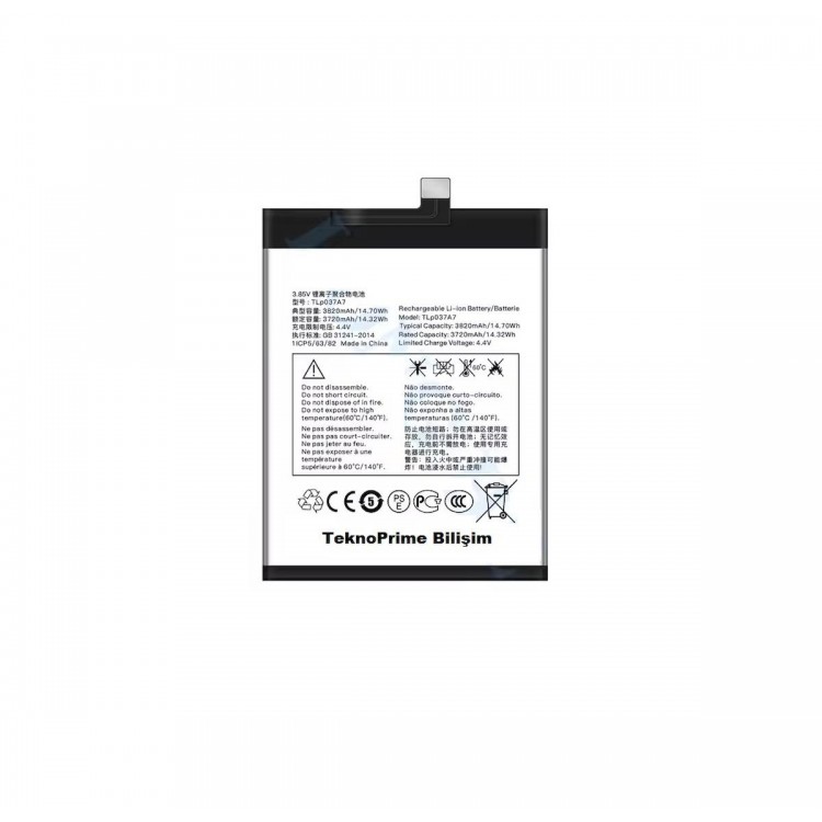 TCL Plex ile Uyumlu İthal Pil Batarya T780H TCL Plex ile Uyumlu İthal Pil Batarya T780H