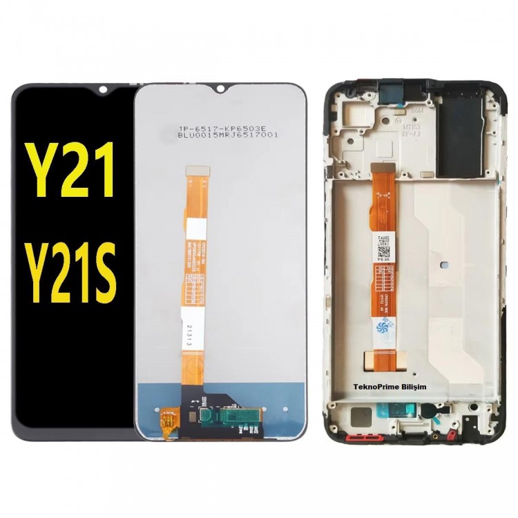 Vivo Y21S ile Uyumlu Lcd Ekran Dokunmatik Çıtalı V2110