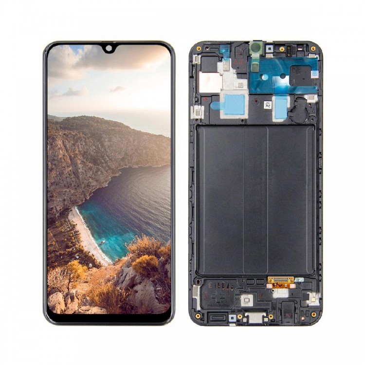 Samsung Galaxy A30 A305F ile Uyumlu Oled Ekran Dokunmatik Çıtalı